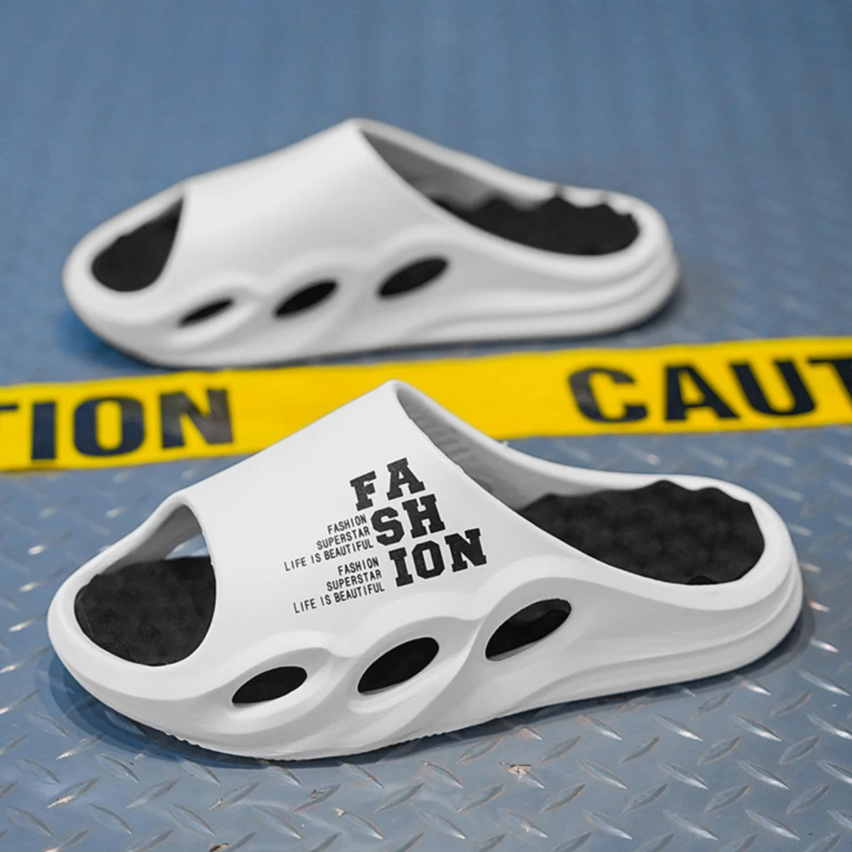Men’s Massage Slides Thick Sole Non Slip Summer Beach Slippers