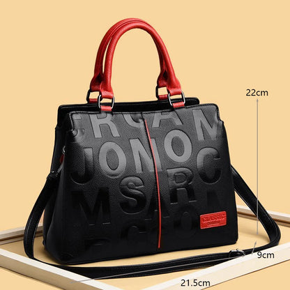 Women’s PU Leather Large Capacity Crossbody Tote Bag for Travel