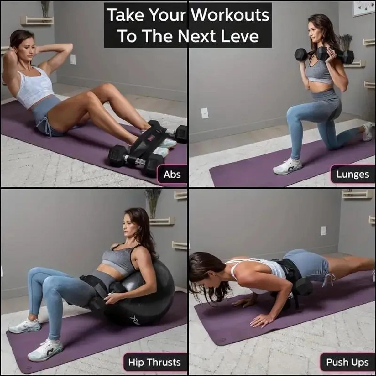 Adjustable Weighted Waist Belt for Home Workouts