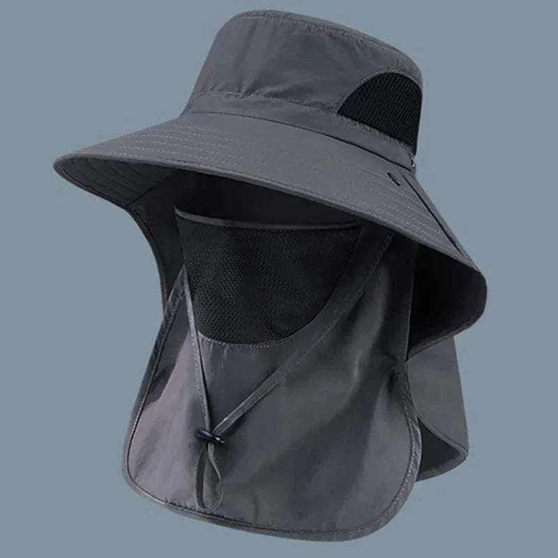 Unisex UV Protection Fishing Sun Hat with Neck Flap