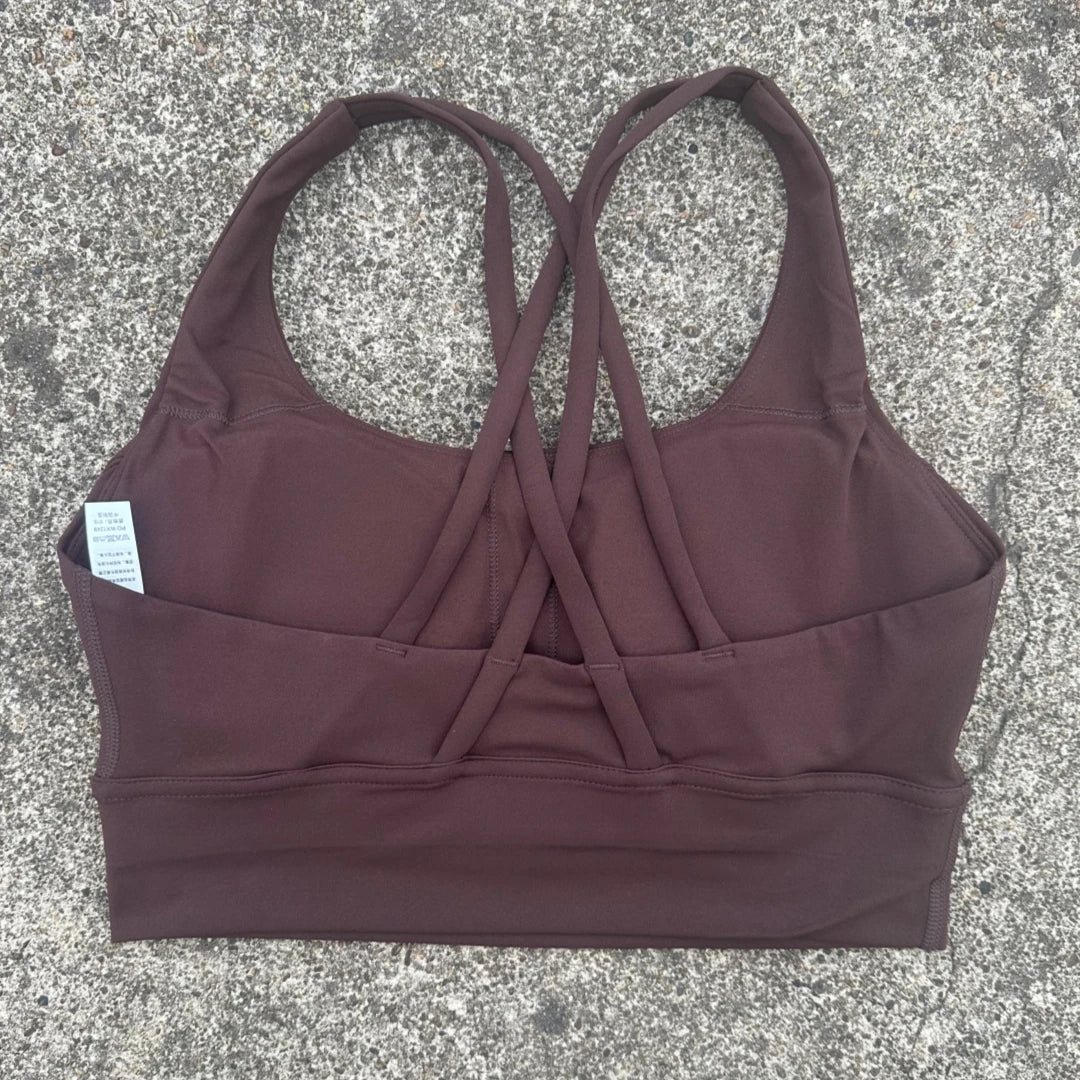 Women's Cross Back Padded High Support Sports Bra