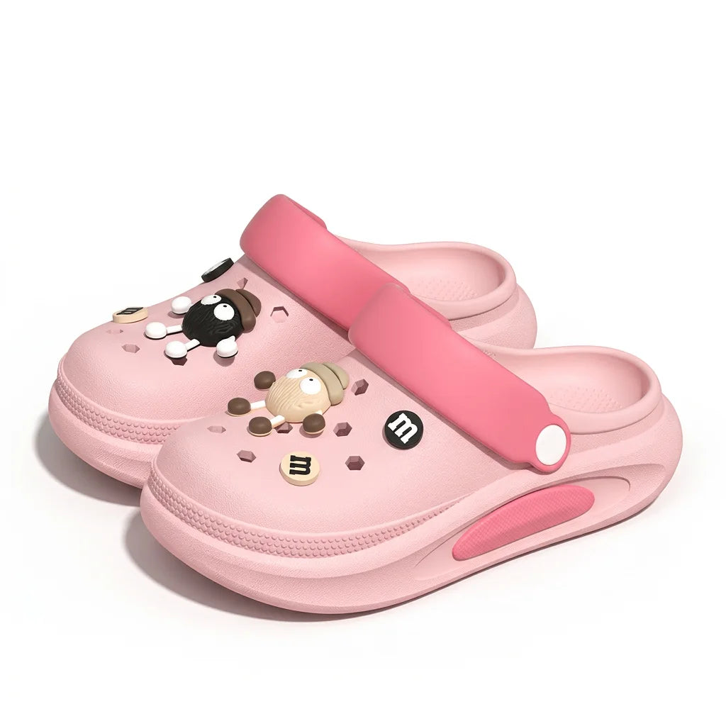 Women’s Summer EVA Clogs with 3D Charms Non Slip Beach Shoes