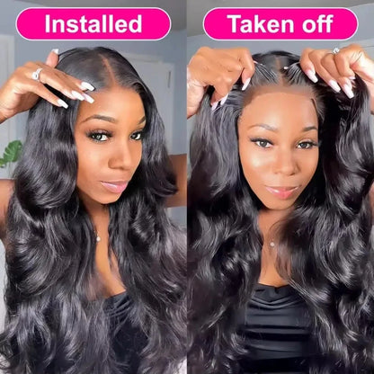Women's Body Wave Glueless Brazilian Human Hair Closure Wig