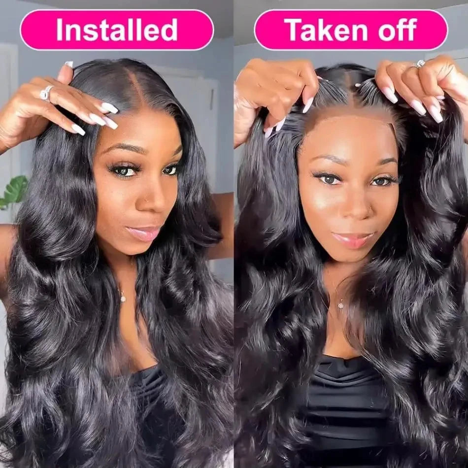 Women's Body Wave Glueless Brazilian Human Hair Closure Wig