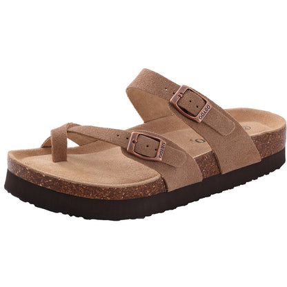 Litfun Women's Cork Suede Clog Mules with Arch Support