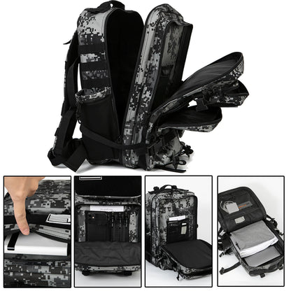 45L MOLLE Tactical Hiking Backpack with Bottle Holder