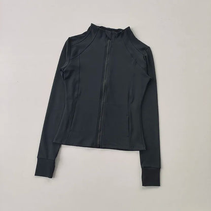 Women's Quick Dry Zip Long Sleeve Fitness Jacket