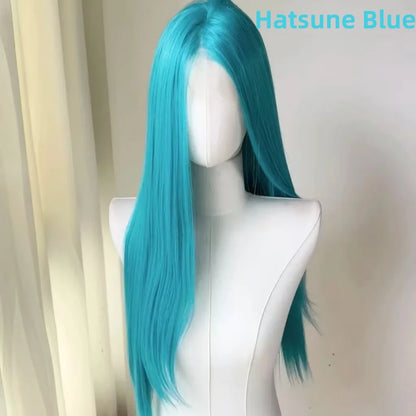 26 Inch Light Pink Straight Lace Front Wig