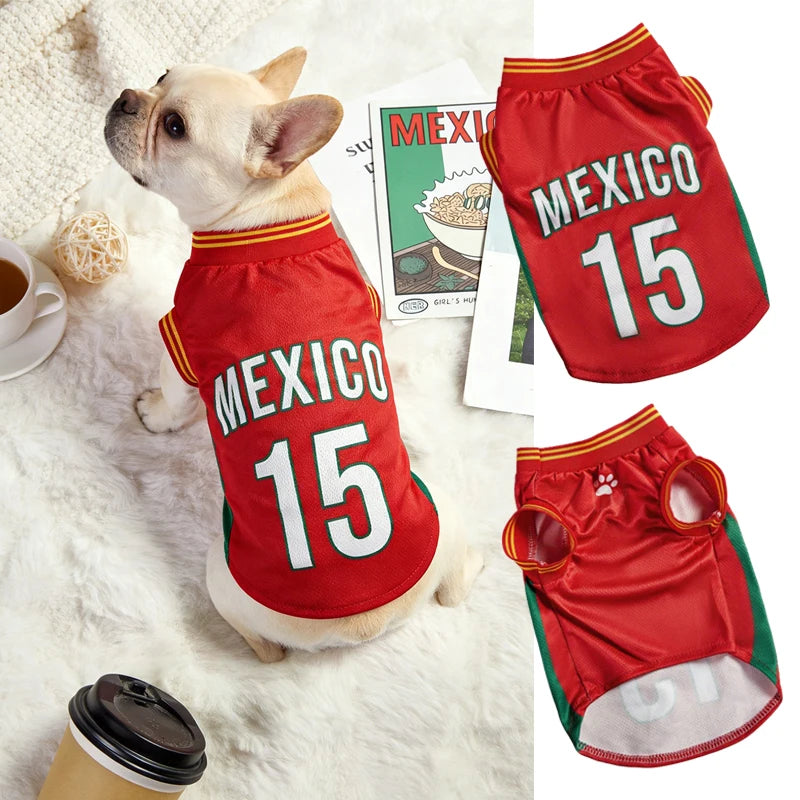 Breathable Mesh Basketball Jersey for Dogs & Cats Summer Pet Clothing