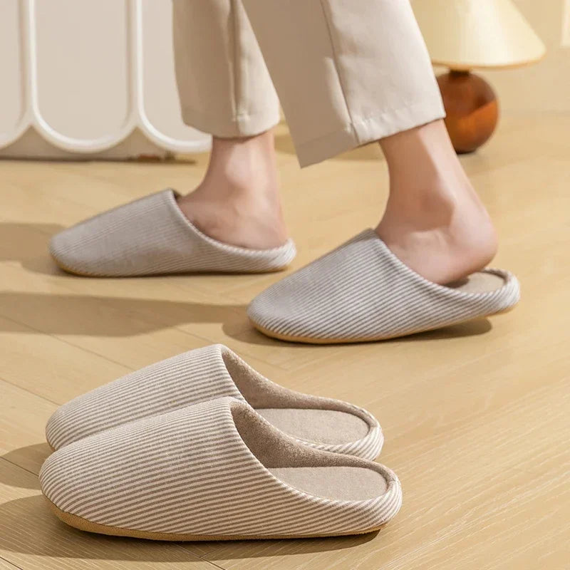 Soft Fur Unisex Home Slippers Warm Non Slip Indoor Shoes