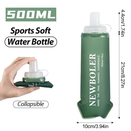 NEWBOLER TPU Collapsible Soft Flask Sports Water Bottle