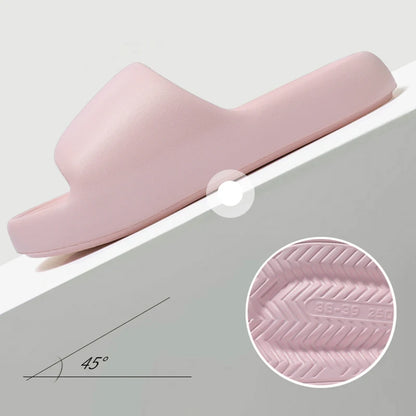 Unisex EVA Cloud Pillow Slides Thick Sole Non Slip Bathroom Slippers