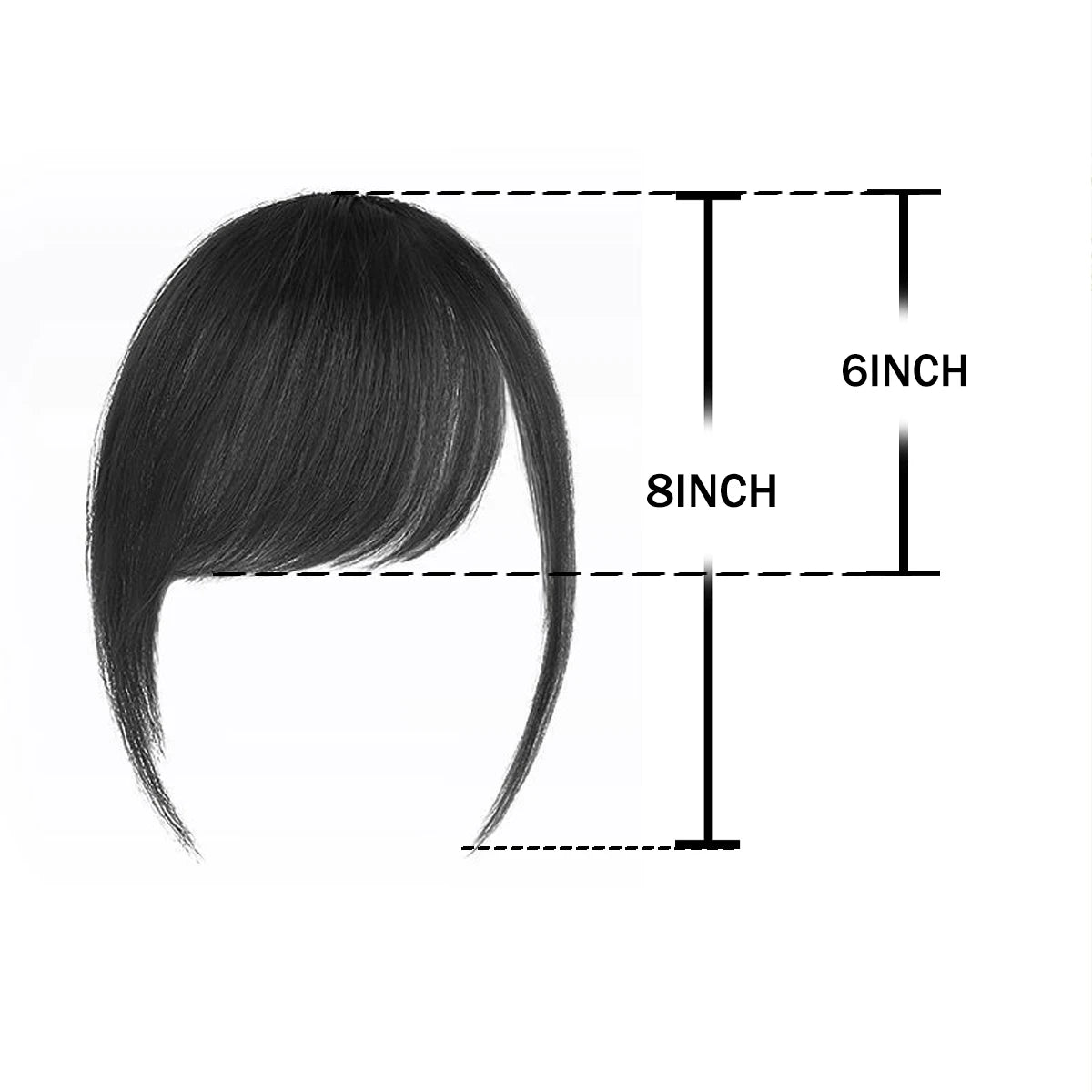 Women's Short Slanted Bangs Clip In Hair Extension