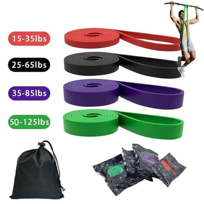 4 Piece Pull Up Assistance Resistance Band Set