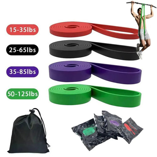 4 Piece Pull Up Assistance Resistance Band Set