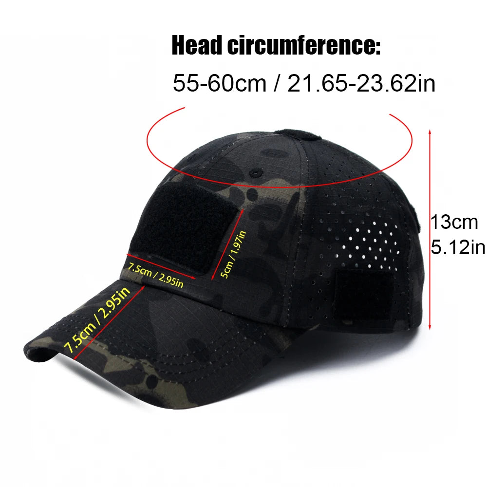 1 or 2 Pack Men's Camouflage Outdoor Baseball Caps
