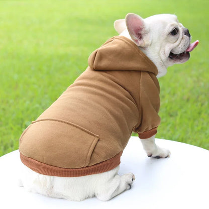 Thick Warm Hooded Sweater for Small Dogs Autumn Winter Pet Clothing