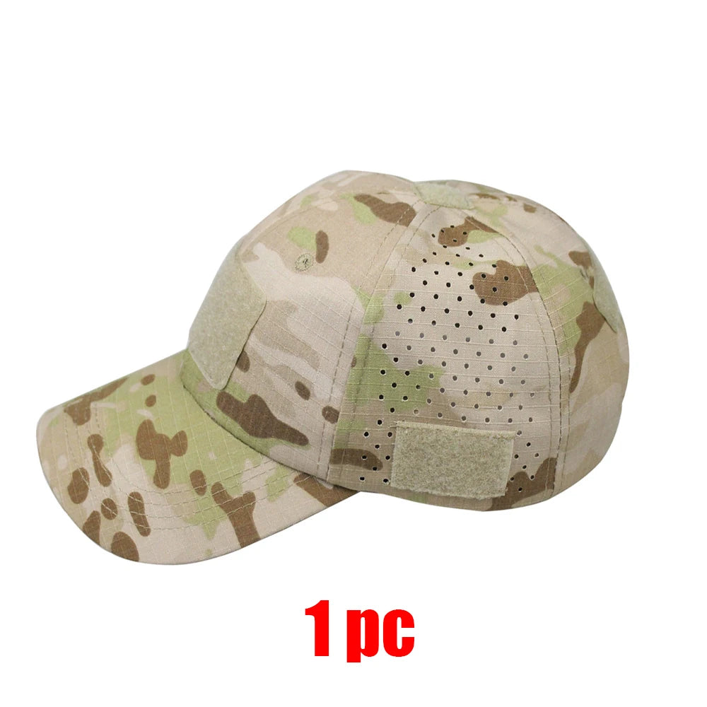 1 or 2 Pack Men's Camouflage Outdoor Baseball Caps
