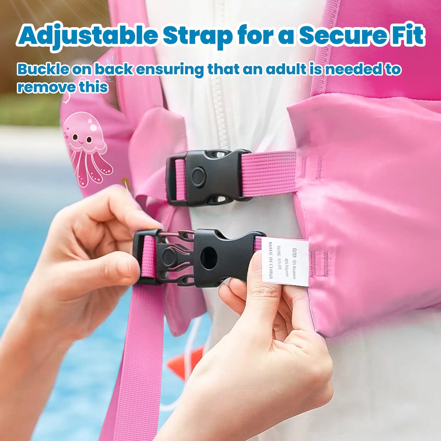 Kids Swimming Life Vest with Whistle Safety Float Jacket for Children