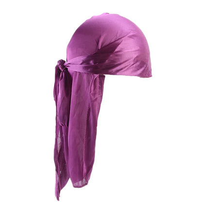 Unisex Silky Long Tail Durag Headwrap