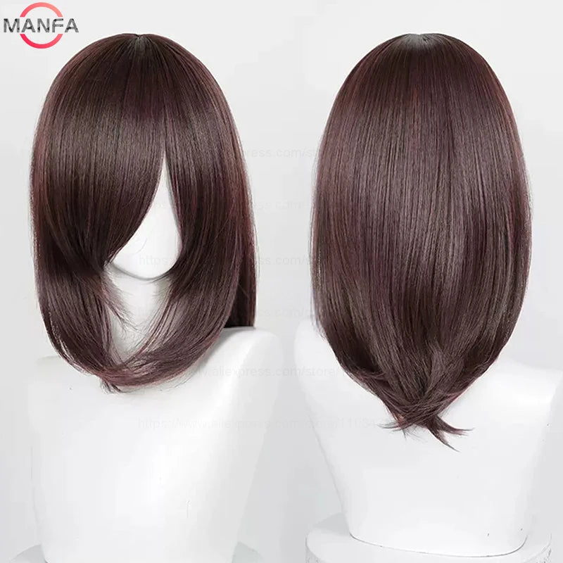 40cm Heat Resistant Anime Cosplay Wig with Bangs