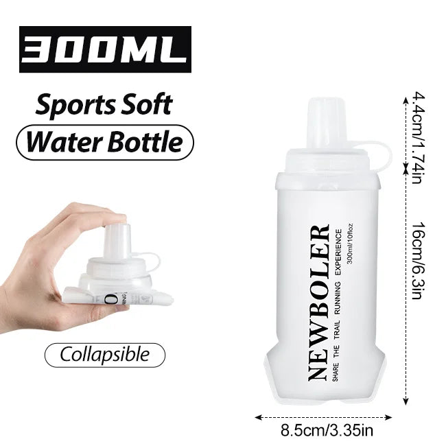 NEWBOLER TPU Collapsible Soft Flask Sports Water Bottle