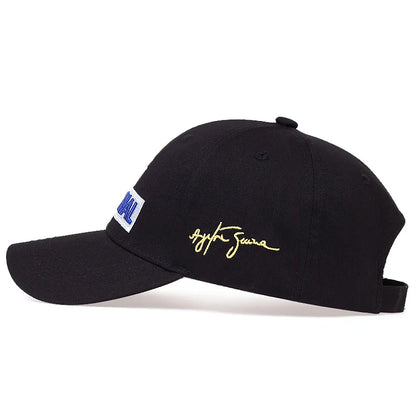 Ayrton Senna Racing Embroidered Baseball Cap for Outdoor Wear
