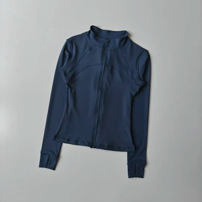 Women's Quick Dry Zip Long Sleeve Fitness Jacket