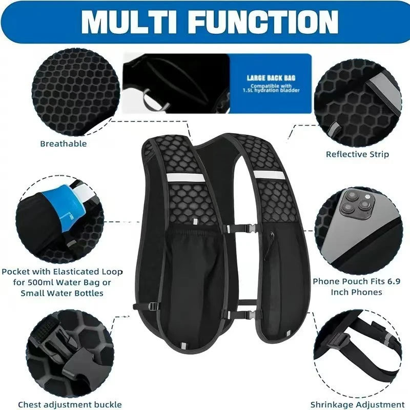 Lightweight Hydration Backpack for Running and Cycling