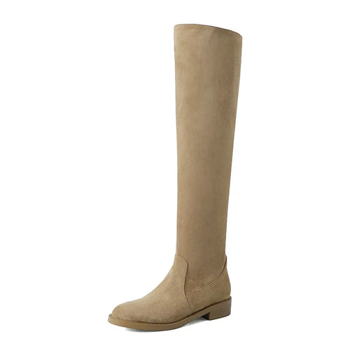 Arden Furtado Women's Brown Suede Slouchy Knee High Boots