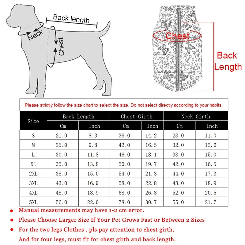 Leopard Print Dog Jacket with D-Ring for Small & Medium Dogs & Cats