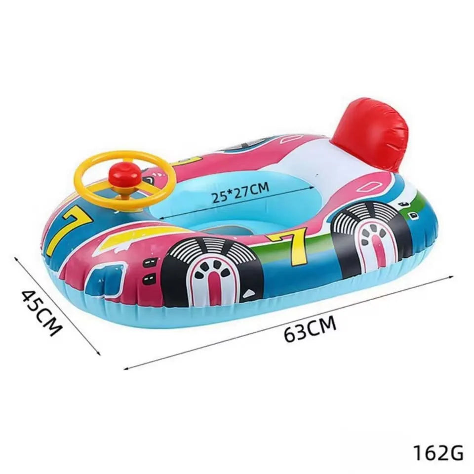 Cute Car Design Baby Swimming Float with Handles for Toddlers