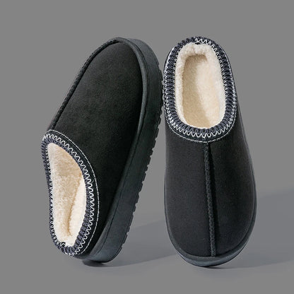 Plush Winter Slippers with Thick EVA Sole for Men & Women Non Slip Home Shoes