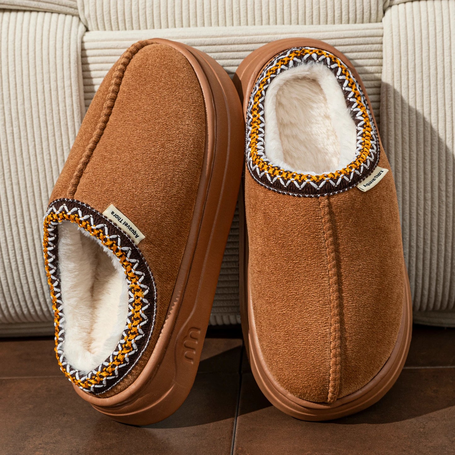 Unisex Warm Fuzzy Plush Slipper Boots