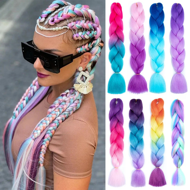 24 Inch Pre Stretched Yaki Braiding Hair Extension