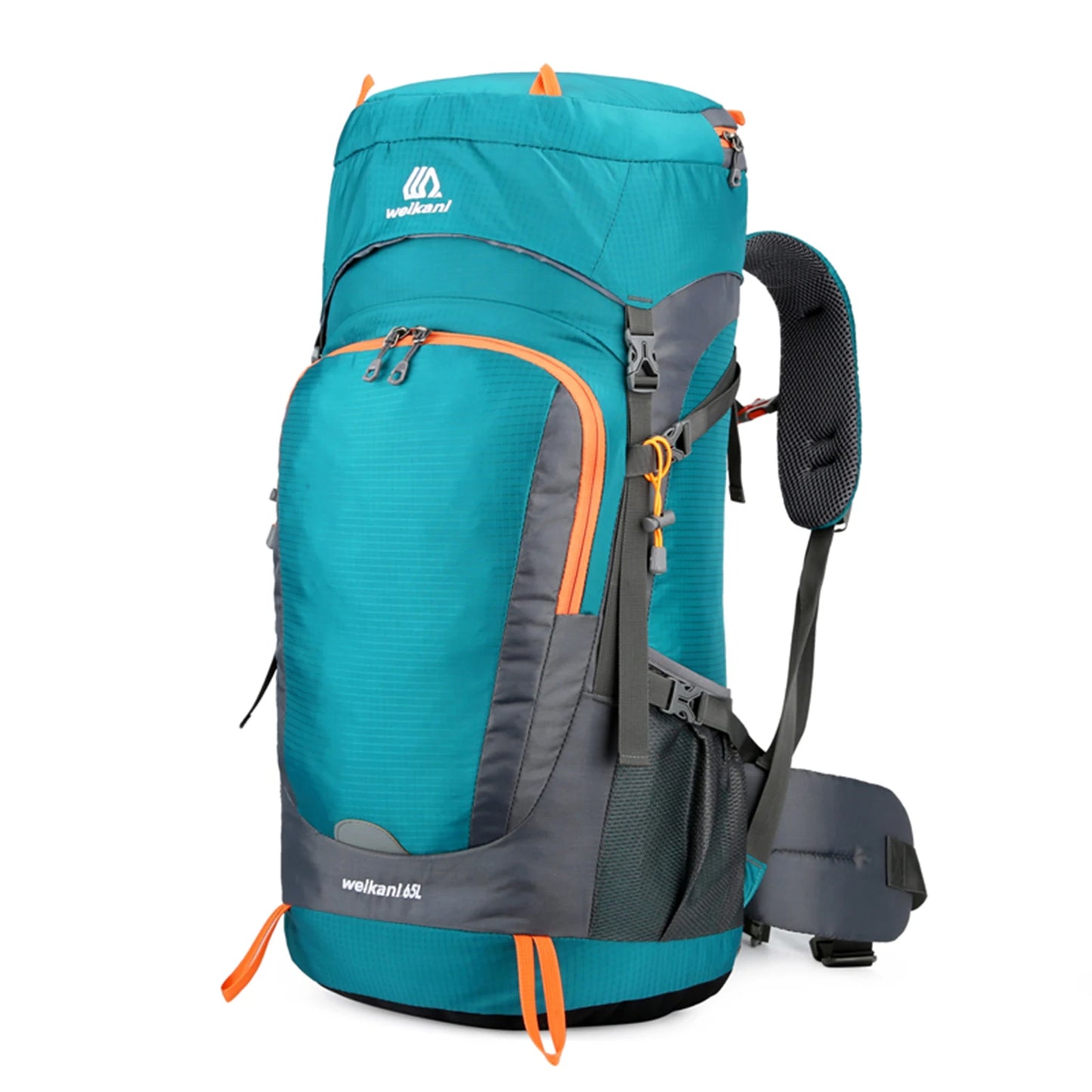 65L Water Resistant Hiking Backpack with Rain Cover