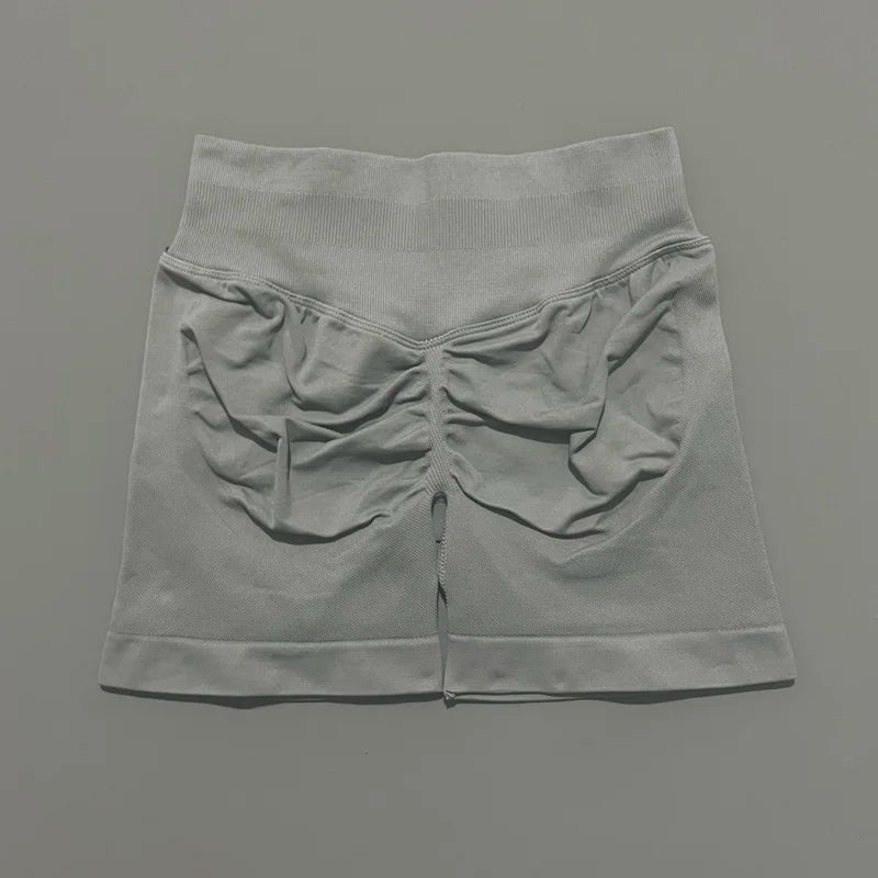 Women Fitness Workout Shorts Yoga High Waist Lift Butt Fitness Shorts Gym Running Sportswear Women Push Up Gym Leggings