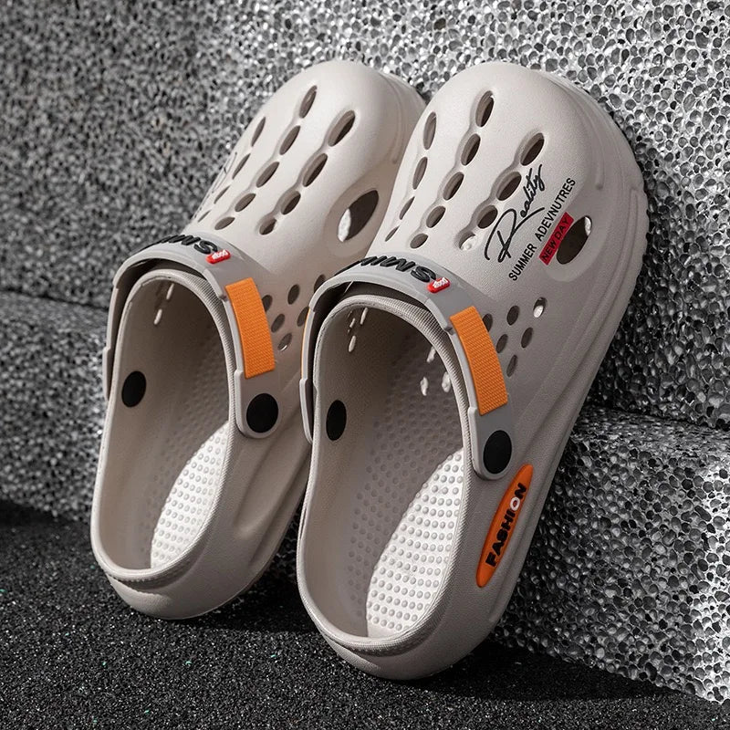 Men’s EVA Hole Mules Thick Sole Non Slip Summer Slides