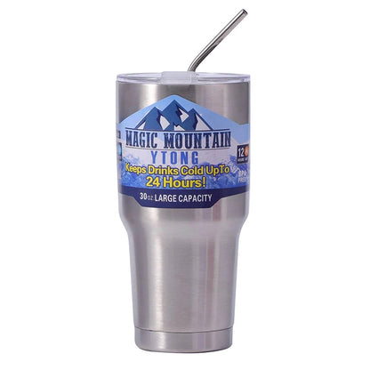 Stainless Steel Vacuum Insulated Tumbler with Straw