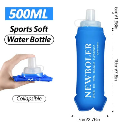 NEWBOLER TPU Collapsible Soft Flask Sports Water Bottle