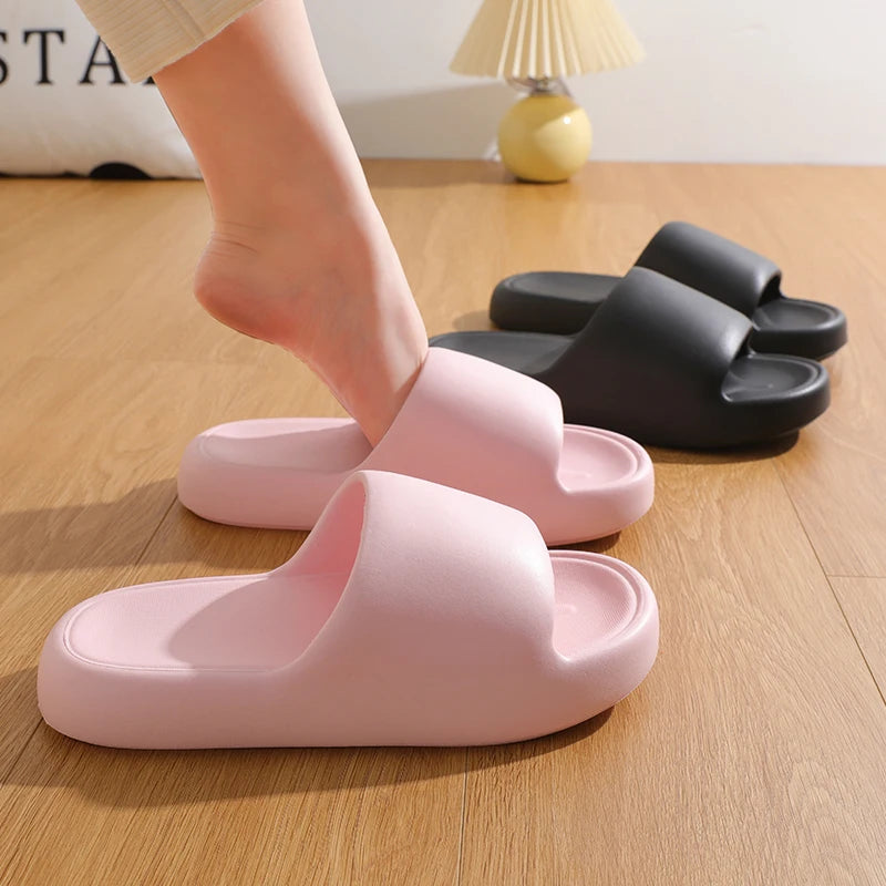 Unisex EVA Cloud Pillow Slides Thick Sole Non Slip Bathroom Slippers