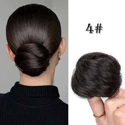 WIGSIN Women's Synthetic Messy Donut Hair Bun Extension
