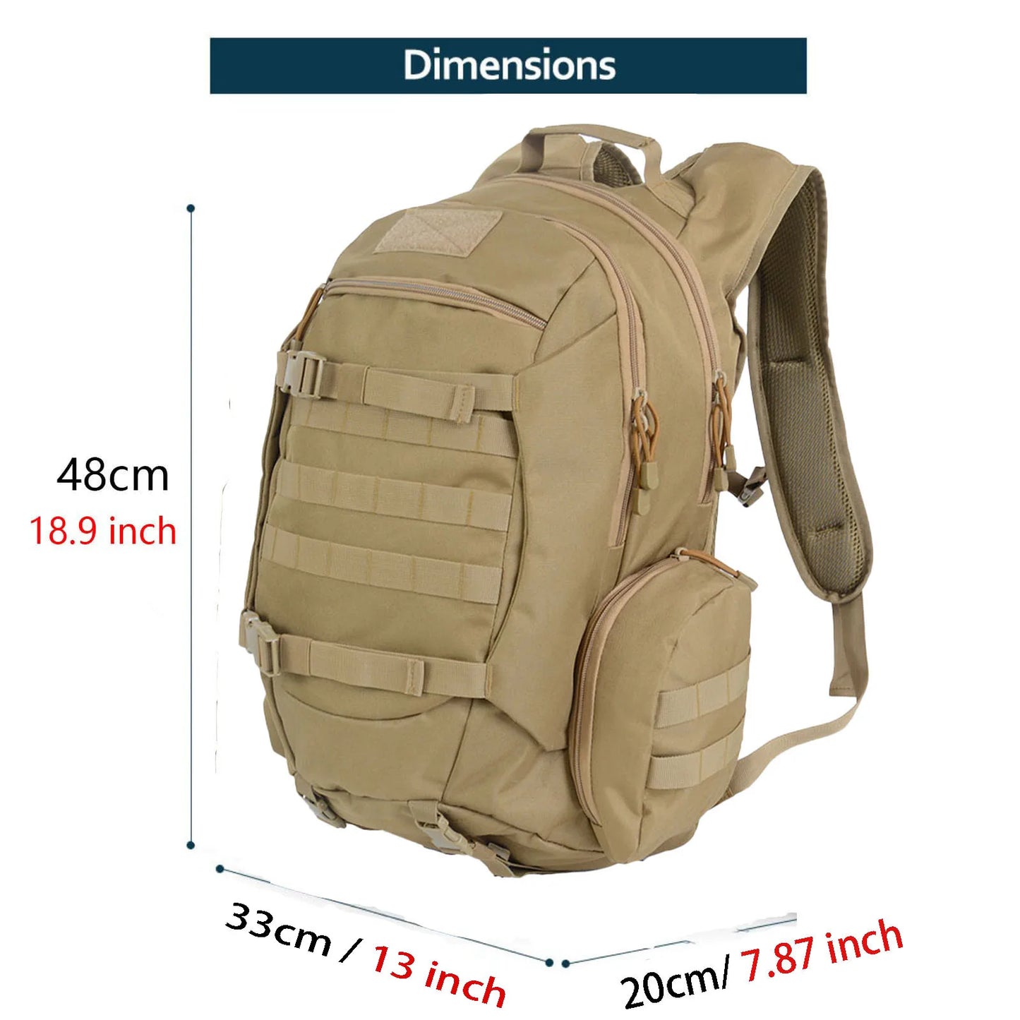 45L Waterproof Tactical Hiking and Fishing Backpack