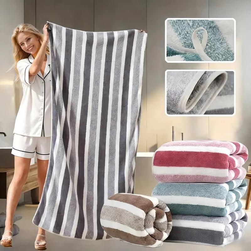 Ultra Soft Quick Dry Bath Towel Highly Absorbent Non Shedding for Home & Beach