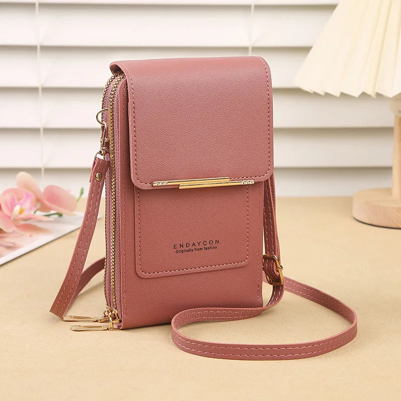 Touch Screen Cell Phone Crossbody Bag with Card Holder for Women