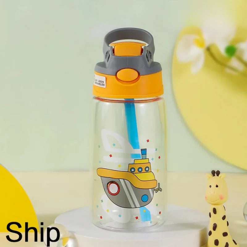 Kids Water Bottle with Straw and Handle