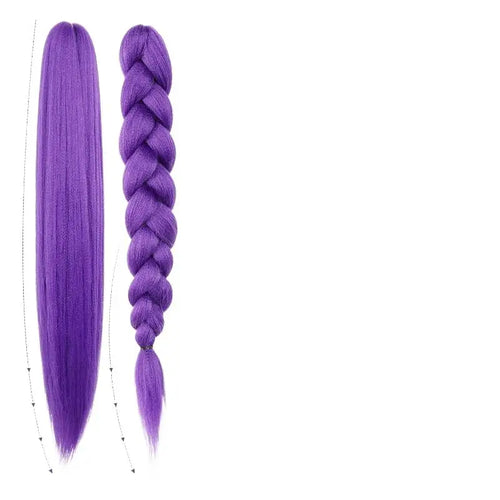 26 Inch Purple Braided Cosplay Wig