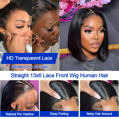 Brazilian Bone Straight Bob HD Lace Wig