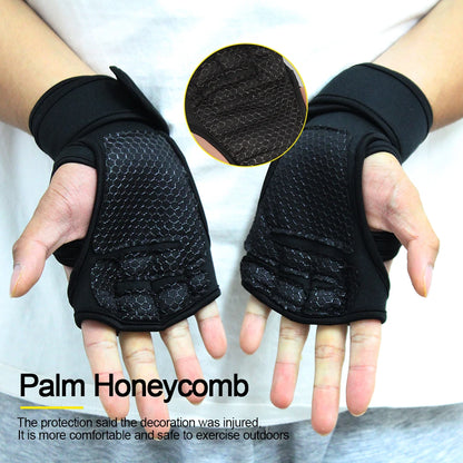 Unisex Weightlifting Workout Gloves with Wrist Support