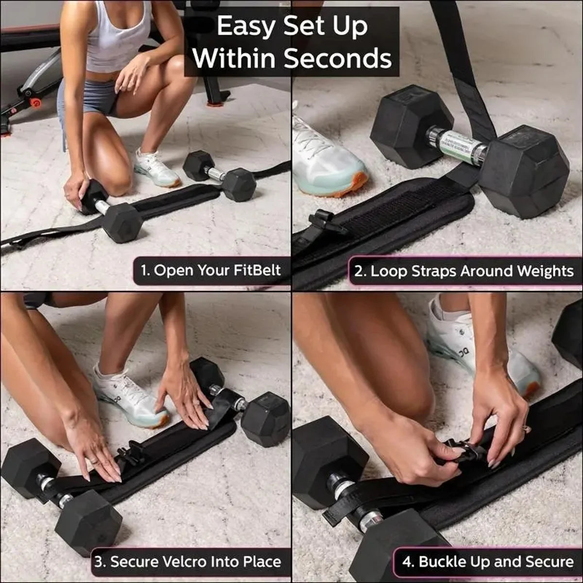 Adjustable Weighted Waist Belt for Home Workouts